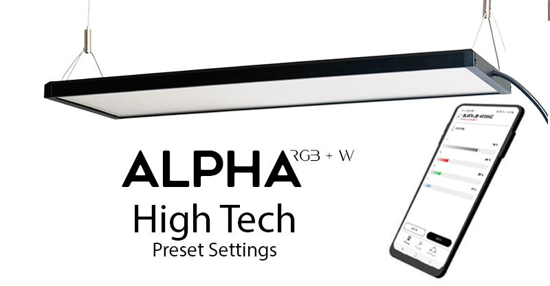 High Tech Aquarium Lighting Preset Guide
